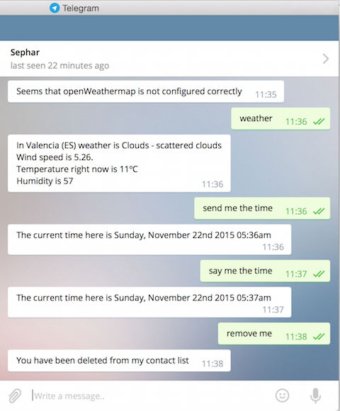 Telegram capture